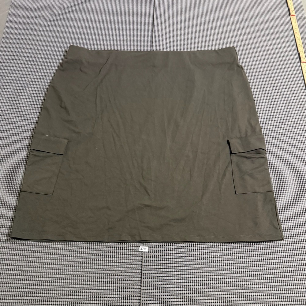 J. Jill Wearever Collection Olive Green Cargo Pocket Skirt Womens XL Petite